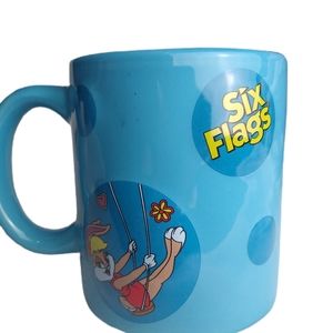 2000 Six Flags Lola Rabbit Blue Coffee Tea Mug 16 oz. Bugs Bunny Girlfriend EUC
